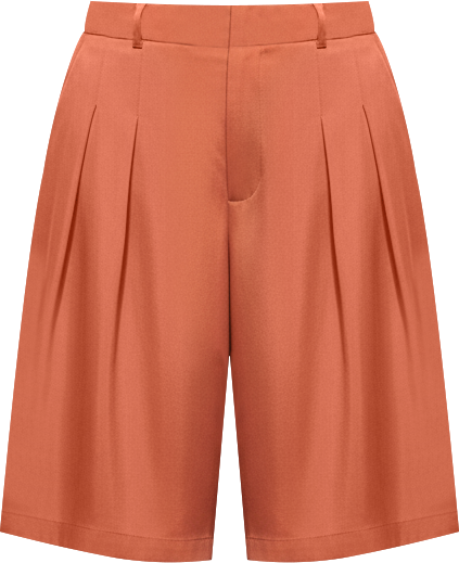 Plus Size Cooling Stretch Cupro Bermuda Shorts