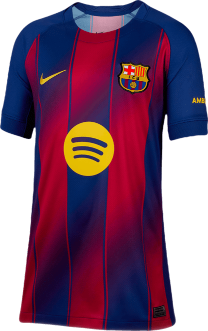 Barcelona local 2025/26 Stadium Frenkie de Jong Jersey de fútbol Nike Dri-FIT para niños talla grande