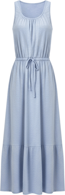 Women's Organic Cotton Relaxed Slub Tank Maxi Dress