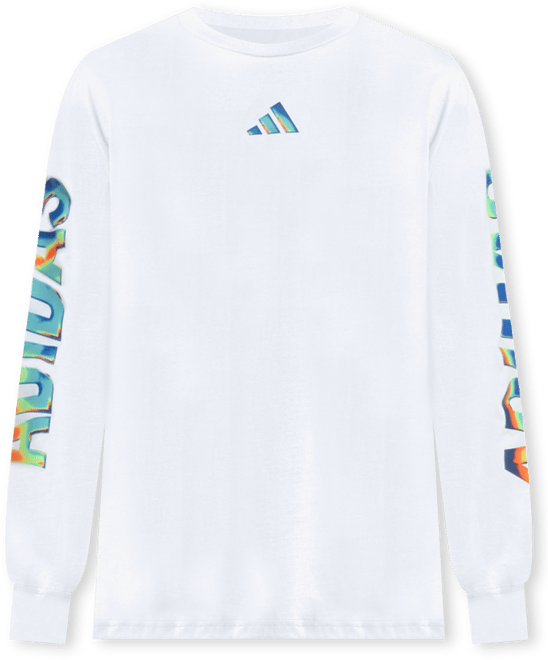 adidas Big Boys Long-Sleeve Spectrum of Light Logo Graphic Cotton T-Shirt
