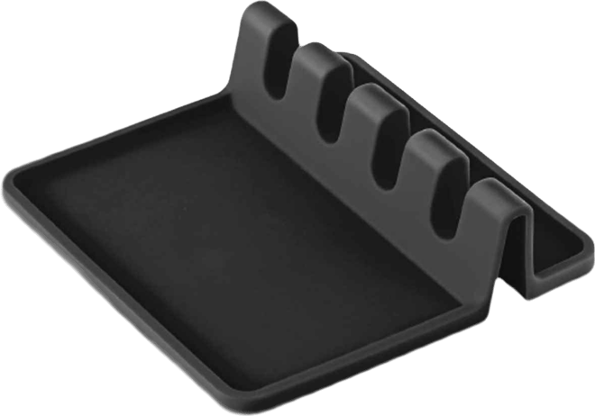 Silicone Utensil Rest with Drip Pad for Multiple Utensils
