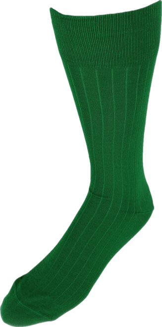 Men's Jasper Mercerized Cotton Ribbed Mid-Calf Solid Color Socks
