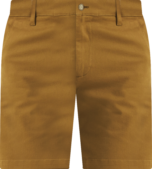 55 Nautica Mens Brown Classic Fit Flat Front Deck Stretch