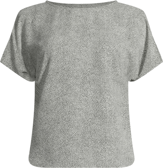 Petite Printed Boat-Neck Top