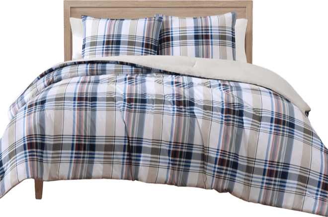 Waterbury Plaid Cotton 3-Pc. Duvet Cover Set, King