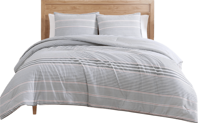 Danbury Stripe Cotton 3-Pc. Duvet Cover Set, King