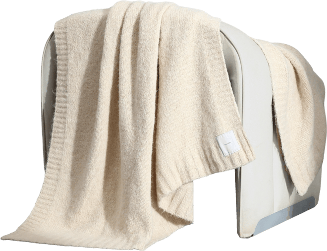 Knitted Solid Throw, 70" X 50"