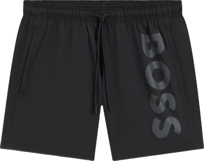 Boss by  Men's Contrast-Logo Swim Shorts