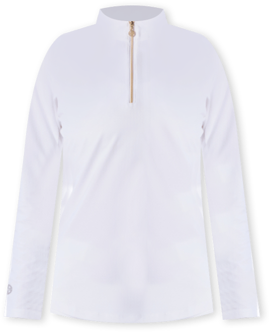 Women's Long Sleeve Miock Neck Top Caribbean Turq. XLarge