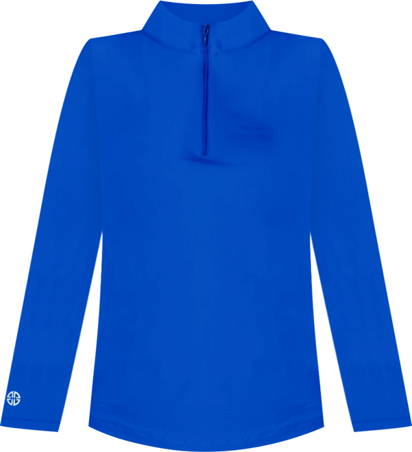 Women's Long Sleeve Miock Neck Top Caribbean Turq. XLarge