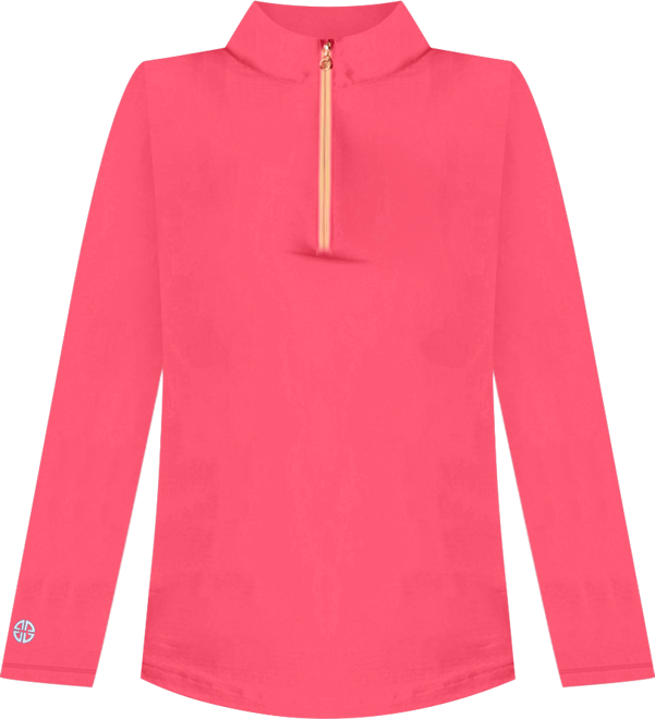 Women's Long Sleeve Miock Neck Top Caribbean Turq. XLarge