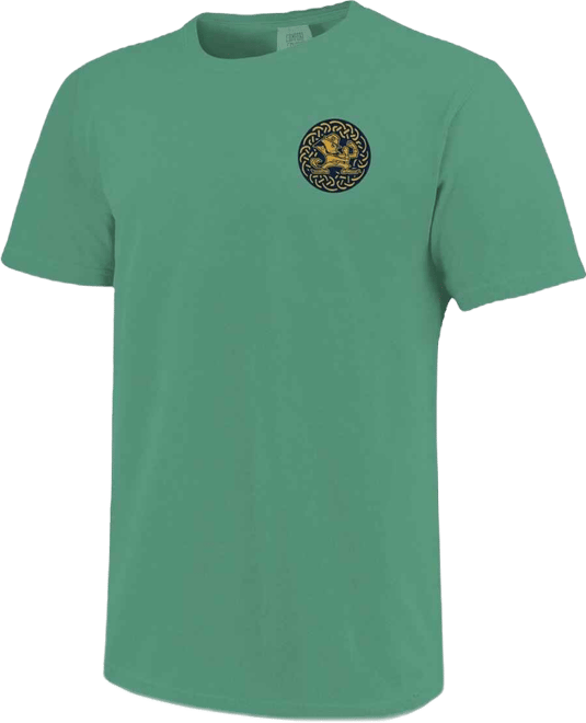 Men's and Women's Green Notre Dame Fighting Irish Hyper Local Celtic Knot Bagpipes T-Shirt