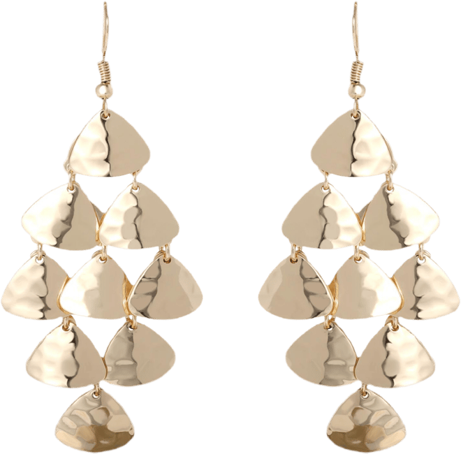 Layered Triangle Drop Earrings