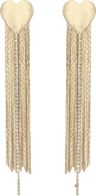 Gold Chain Tassel Earrings