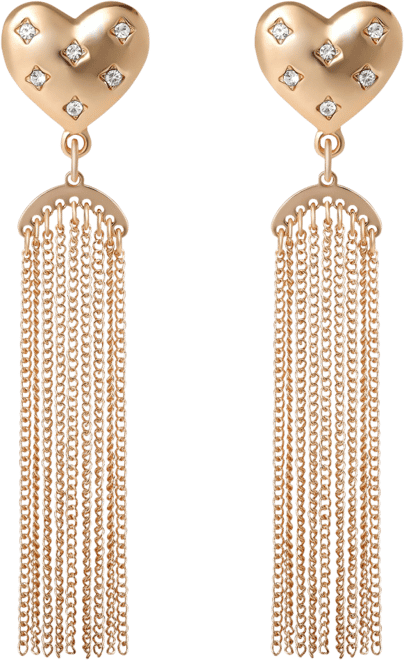 Tassel Heart Drop Earrings