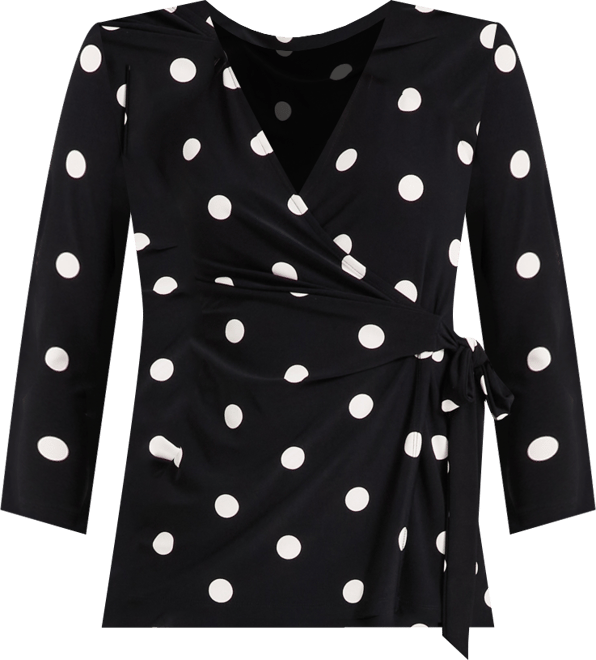 Petite Dot-Print Side-Tie Top