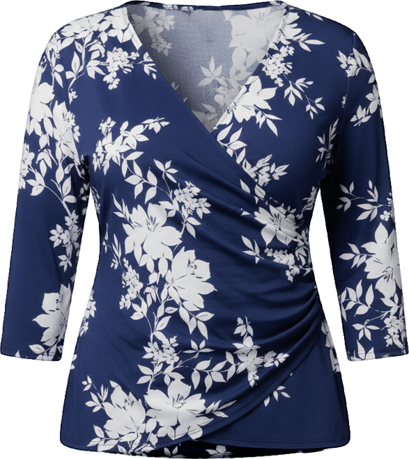 Plus Size Femme Fatale Faux Wrap Top