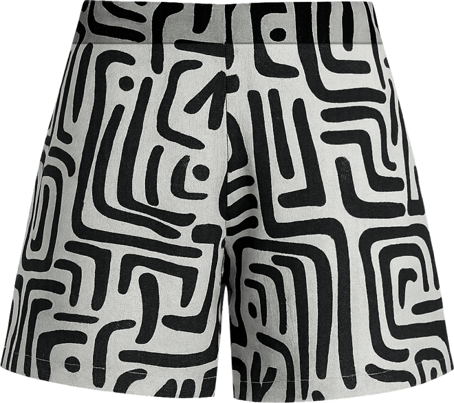 Women's Nicola Paperbag Waist Warhol Print Shorts