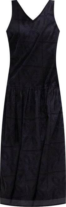 Women's Squire All Over Cut Work Drop Waist Midi Dress