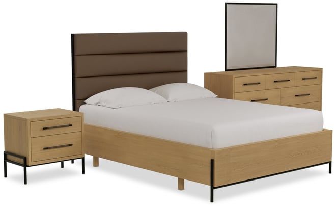 Linstead 3-Pc. Queen Upholstered Set (Bed, Dresser & Nightstand), Created for Macy's