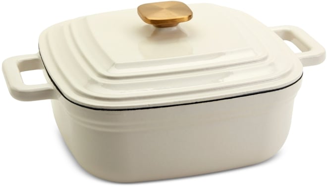Smith & Clark Enameled Cast Iron 4-Qt. Square Dutch Oven