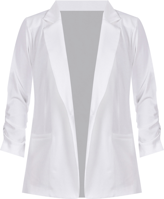 Plus Size Long Sleeve Scuba Crepe Jacket