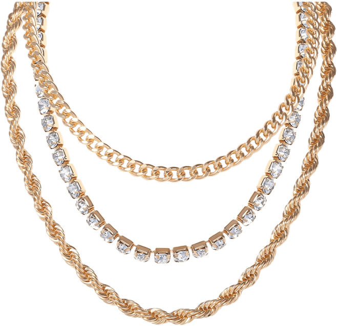 3-Piece Twisted Chain Link Necklace Set