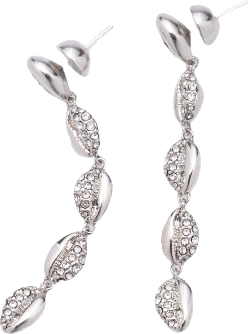 Lucia Cascade Pave Shell Drop Earrings