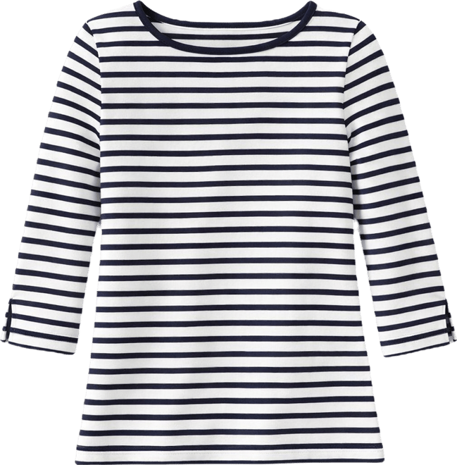 Women's Printed Pima Cotton 3/4-Sleeve Top, Exclusively at Macy's
