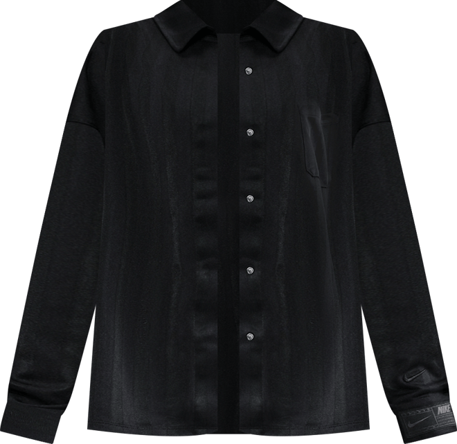 Nike Sportswear Women's Oversized Jacquard Striped Button-Down Shirt