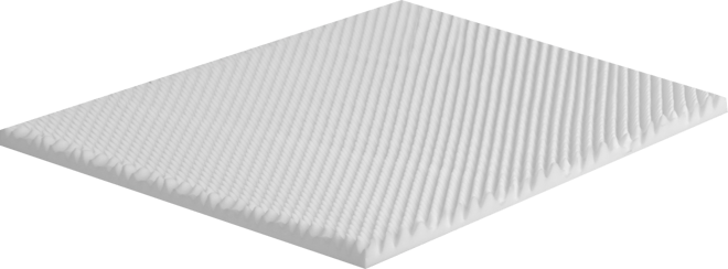 2" Convoluted Foam Mattress Topper, King