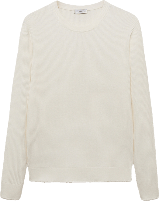 Men's Fine Rib-Knit Cotton Sweater