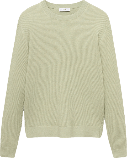 Men's Fine Rib-Knit Cotton Sweater