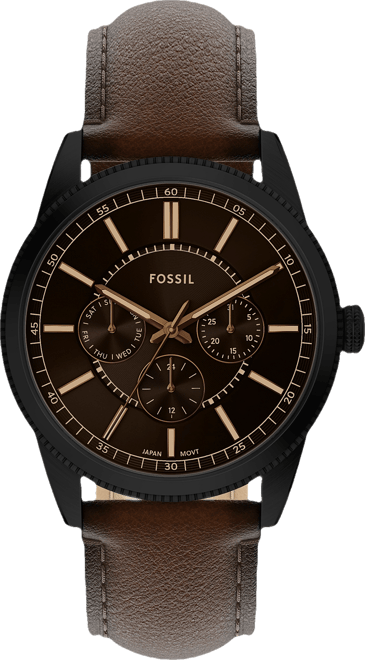 Men's Pearson Multifunction Brown Leather Watch, 42mm