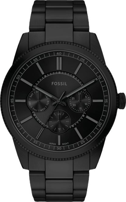 Men's Pearson Multifunction Black Stainless-Steel Watch, 42mm