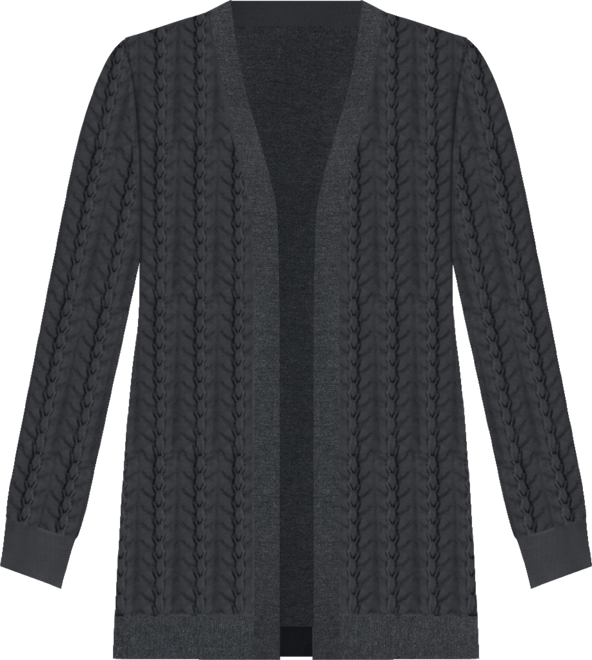 Women's Pointelle Open-Front Cardigan