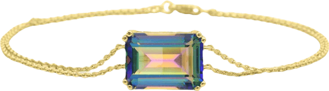 Gemstone Bracelet in 14k Gold-Plated Sterling Silver