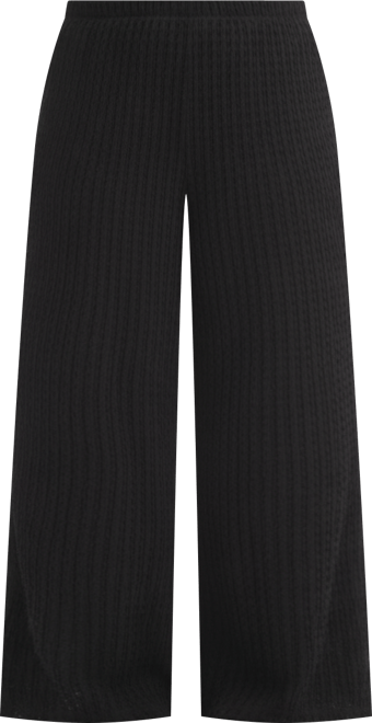 June + Vie Women's Plus Size Knitted Pull-On Pants