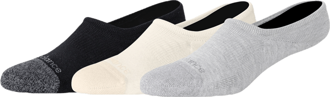 New Balance Unisex Active Invisible Socks 3 Pack