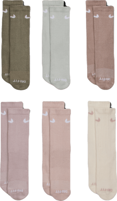 Nike Dri-FIT Performance Basics Big Kids' Crew Socks (6 Pairs)