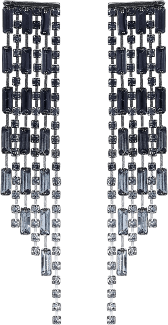 Tiered Crystal Fringe Earrings