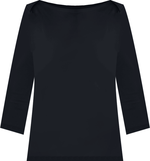 Women's Petite Pima Cotton 3/4-Sleeve Boat-Neck Top, Created for Macy's