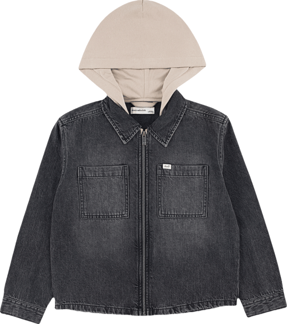 Boys Hooded Zip Denim Jacket
