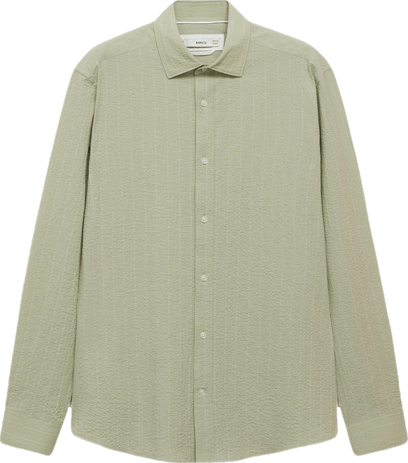 Men's Regular-Fit Stripe-Textured Shirt