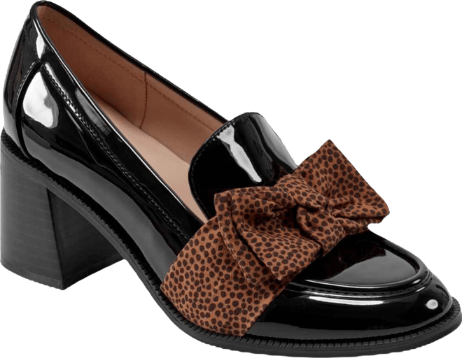 Women's Korrar Bow Stacked Block Heel Loafers