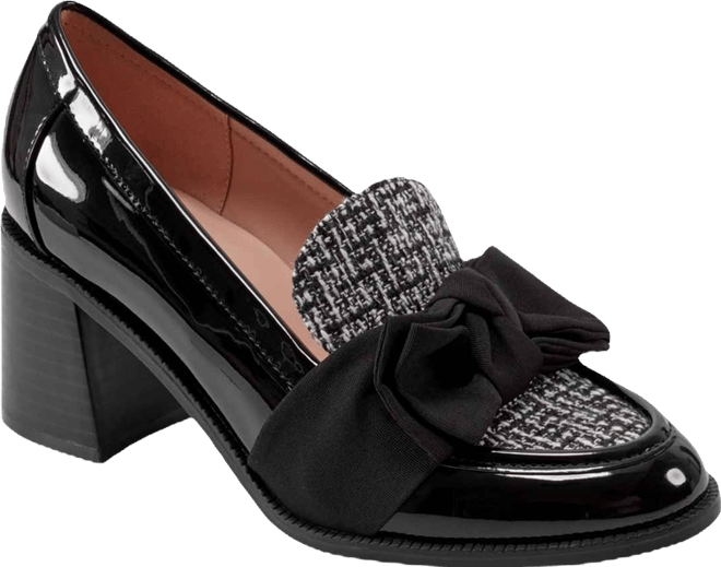 Women's Korrar Bow Stacked Block Heel Loafers