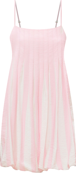 Women's Short Striped Balloon Dress