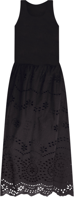 Women's Openwork Embroidery Cotton Dress