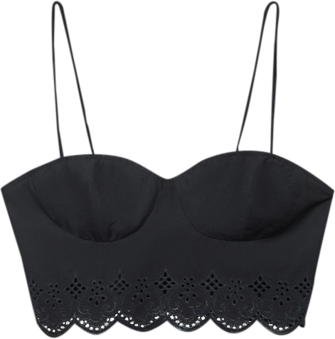 Women's Embroidered Crop Top