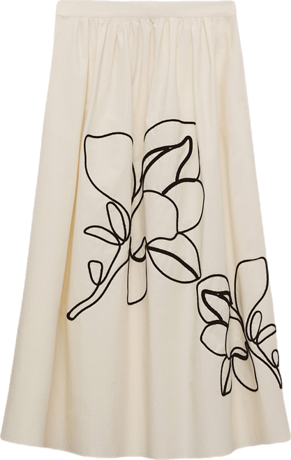 Women's Embroidered Cotton Skirt